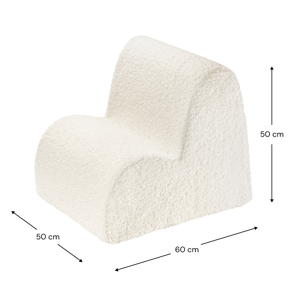 Cloud Chair Teddy Cream White