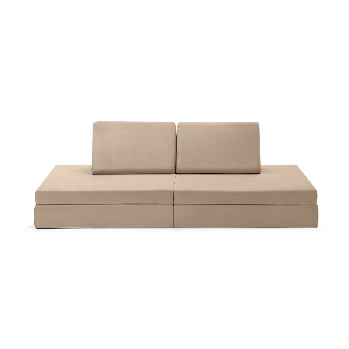 Spielsofa Velours Erdnuss Beige