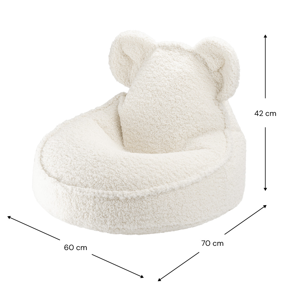 Sitzsack Bär Teddy Cream White