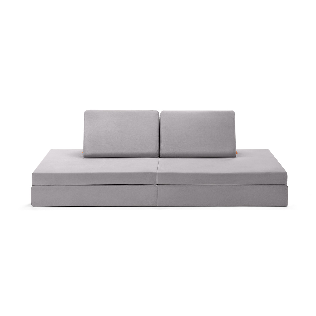 Spielsofa Velours Mond Grau