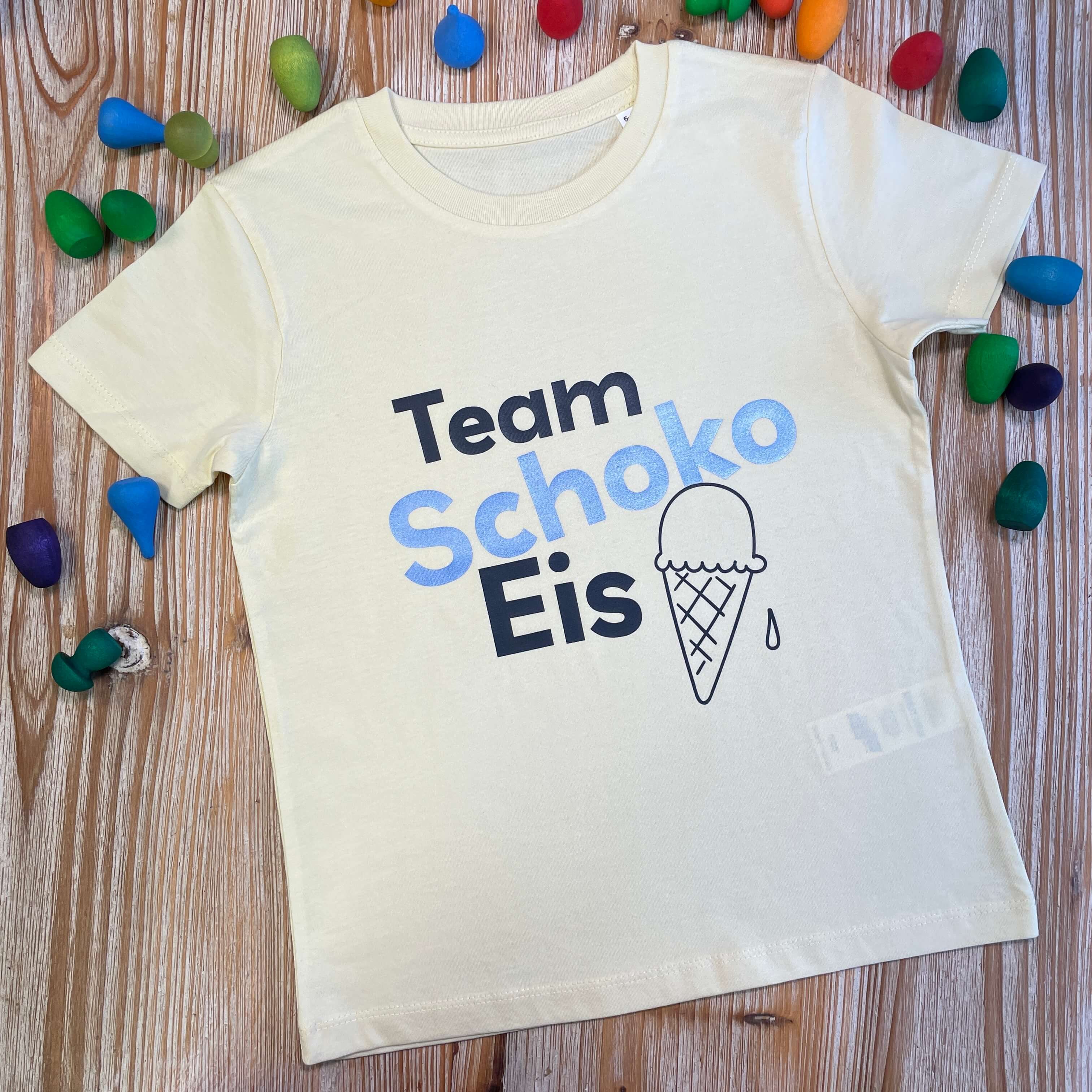 Shirt "Team Schoko Eis" Gelb/Blau