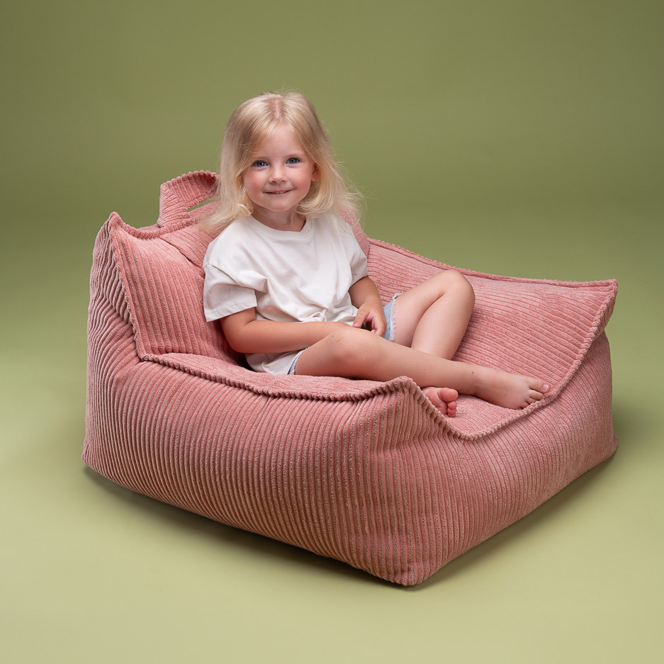 Sitzsack Sessel Cord Pink Mousse