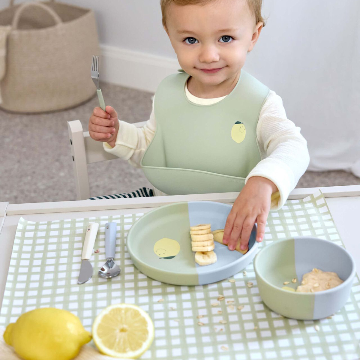 Kinder Besteck Set Happy Fruits Lemon