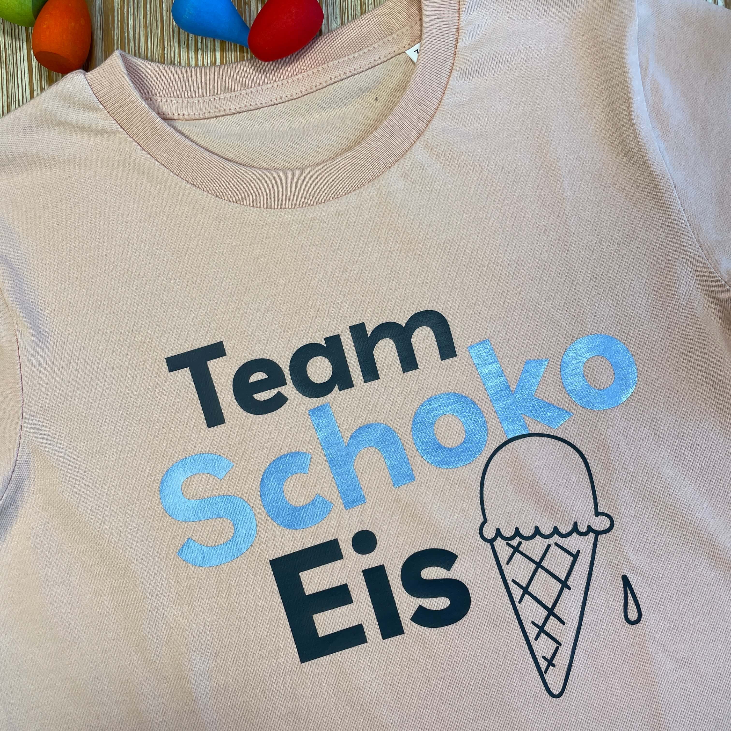 Shirt "Team Schoko Eis" Rosa/Blau