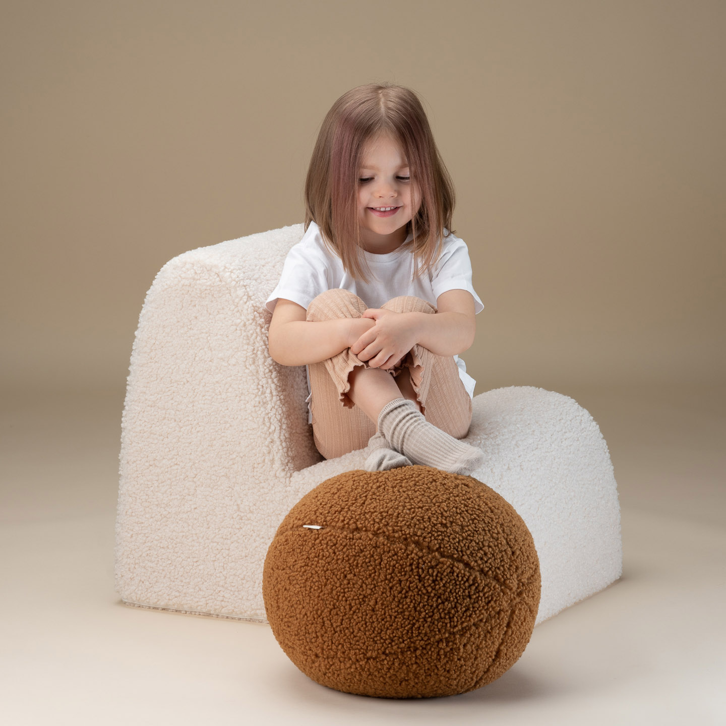 Cloud Chair Teddy Cream White