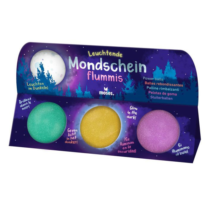 Leuchtende Mondschein-Flummis (3er Set)