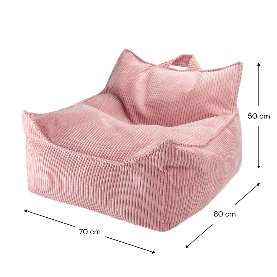 Sitzsack Sessel Cord Pink Mousse