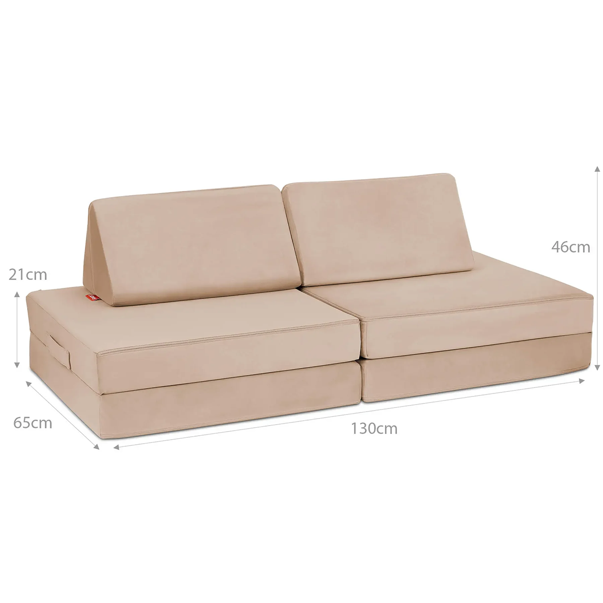 Mini Spielsofa Velours Erdnuss Beige