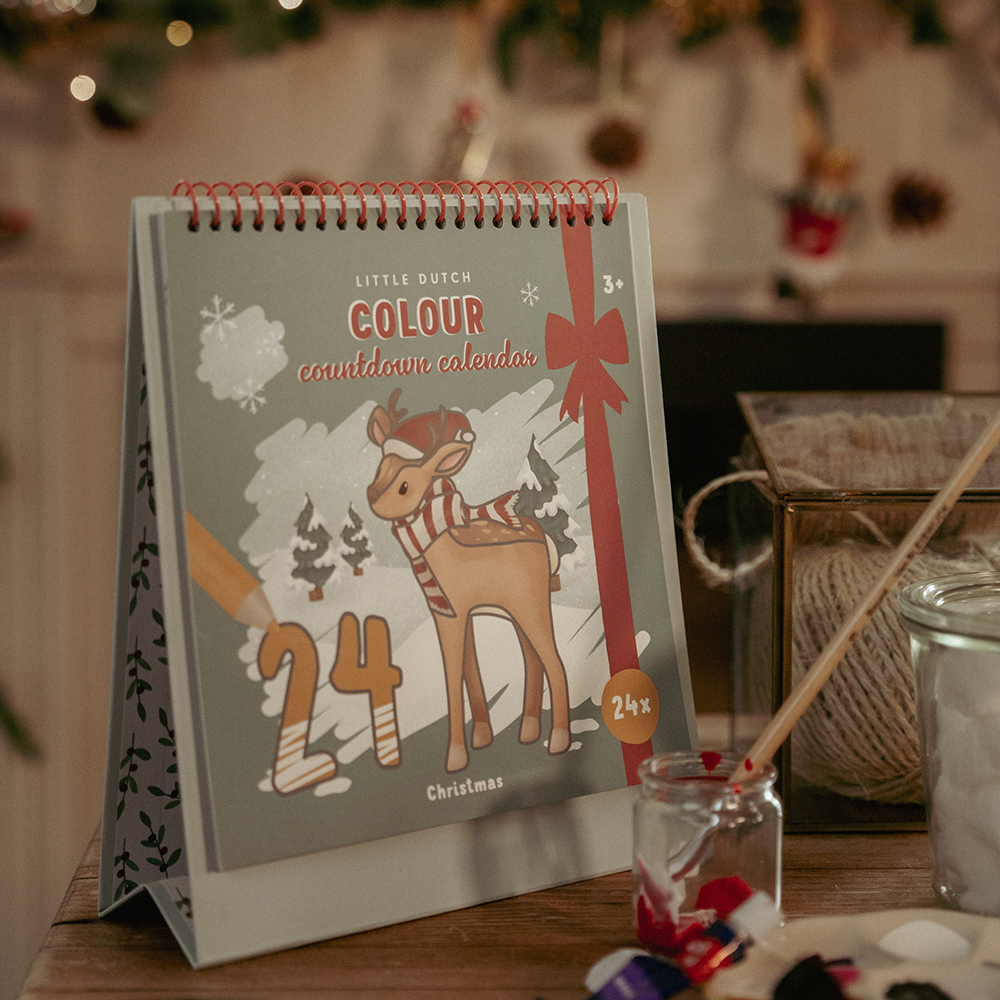 Weihnachts Countdown Kalender Malbuch