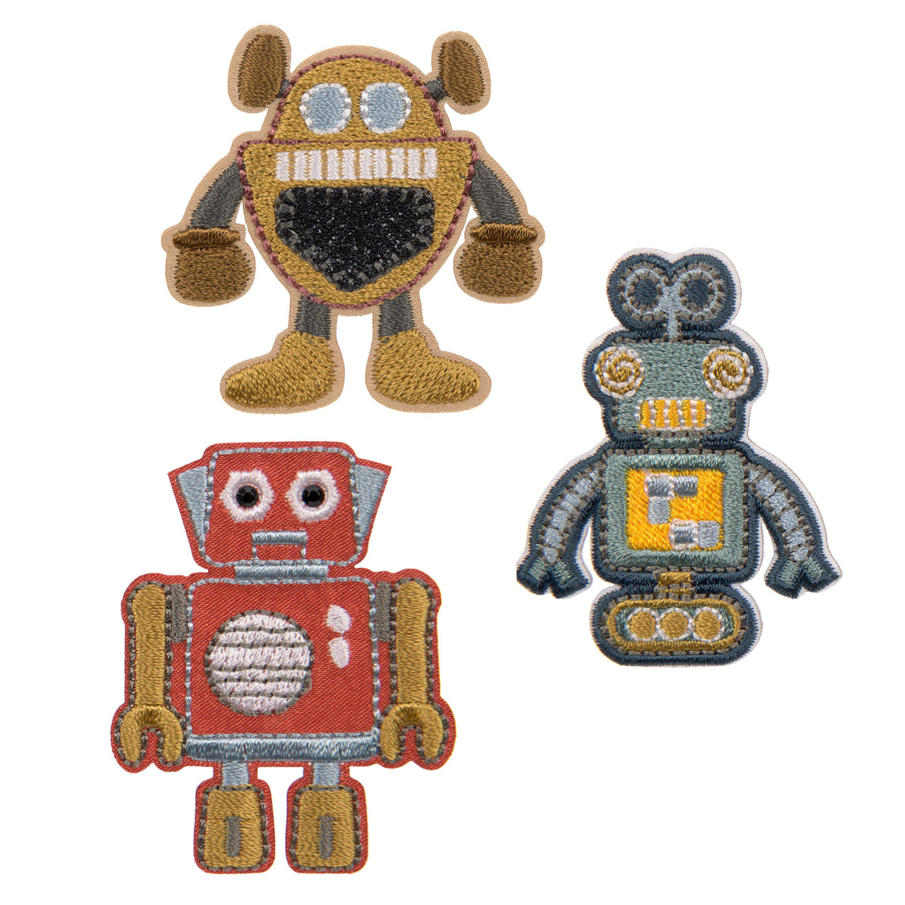 Textil Sticker Set Roboter