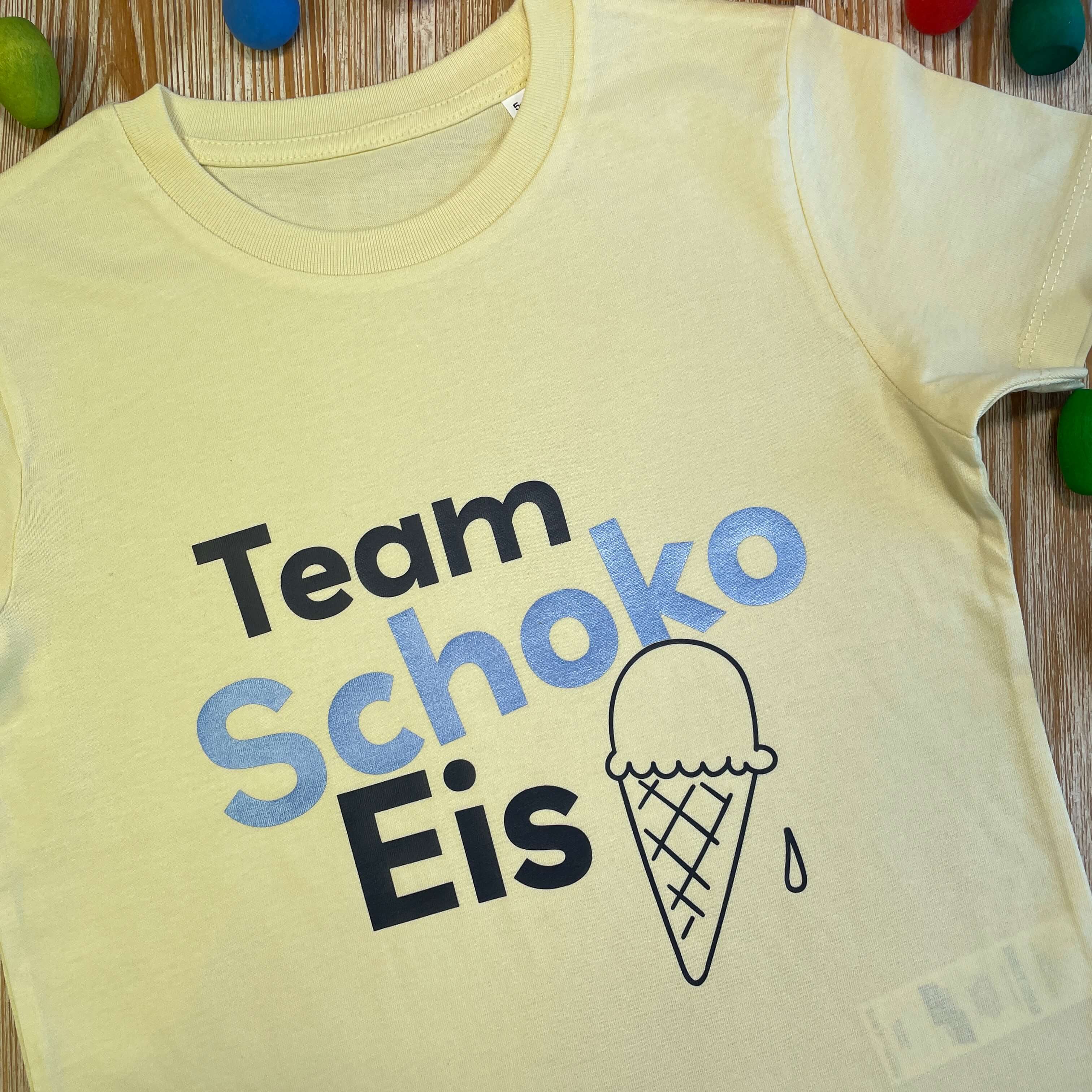 Shirt "Team Schoko Eis" Gelb/Blau