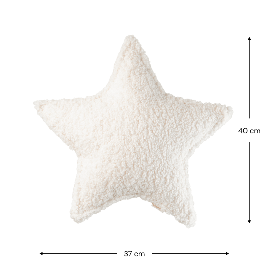 Cushion Star Teddy Cream White