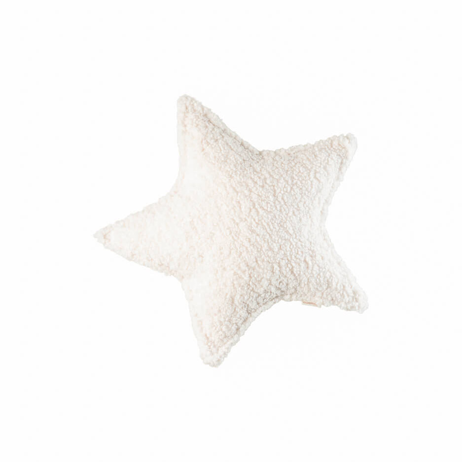 Cushion Star Teddy Cream White