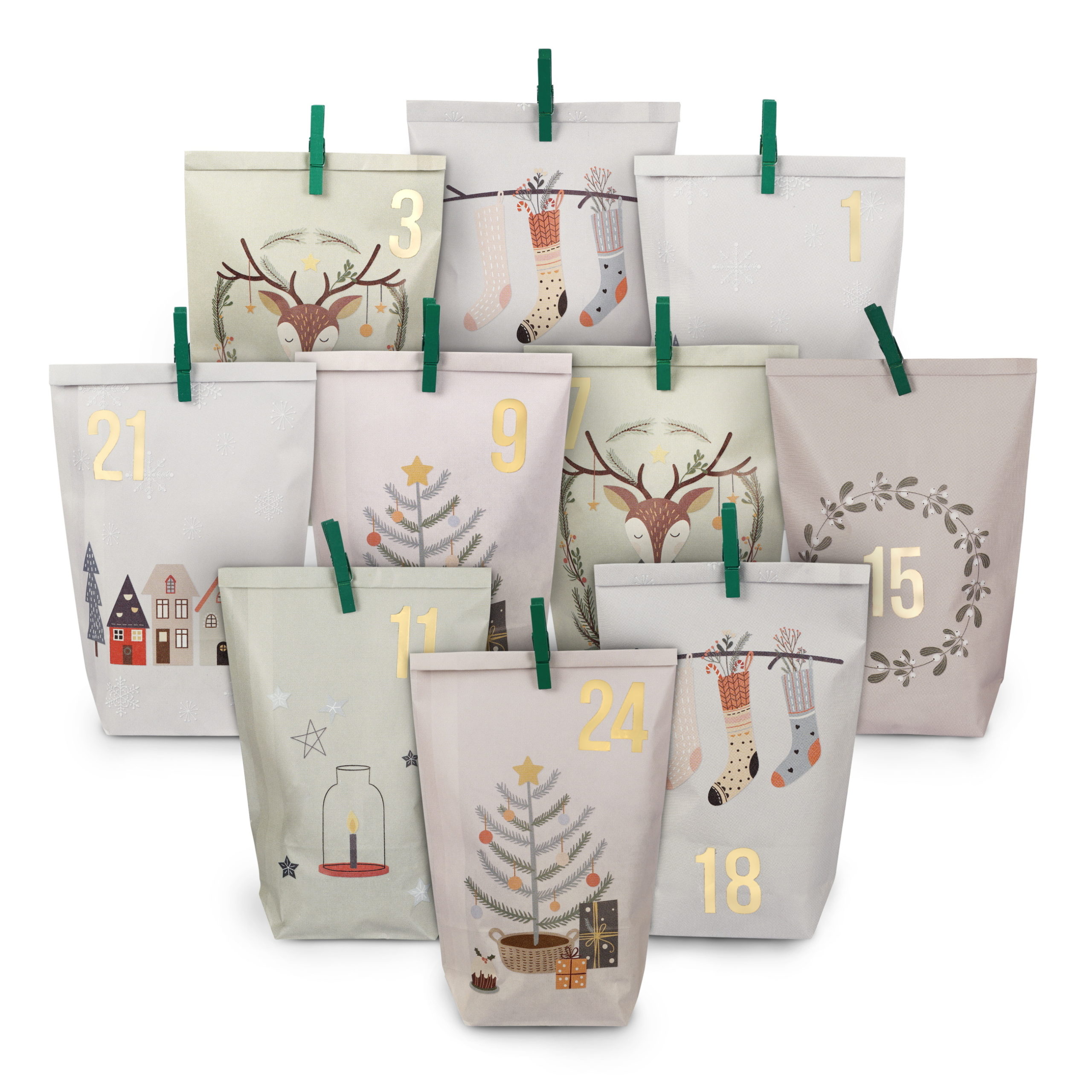 DIY Adventkalender bedruckt Hygge