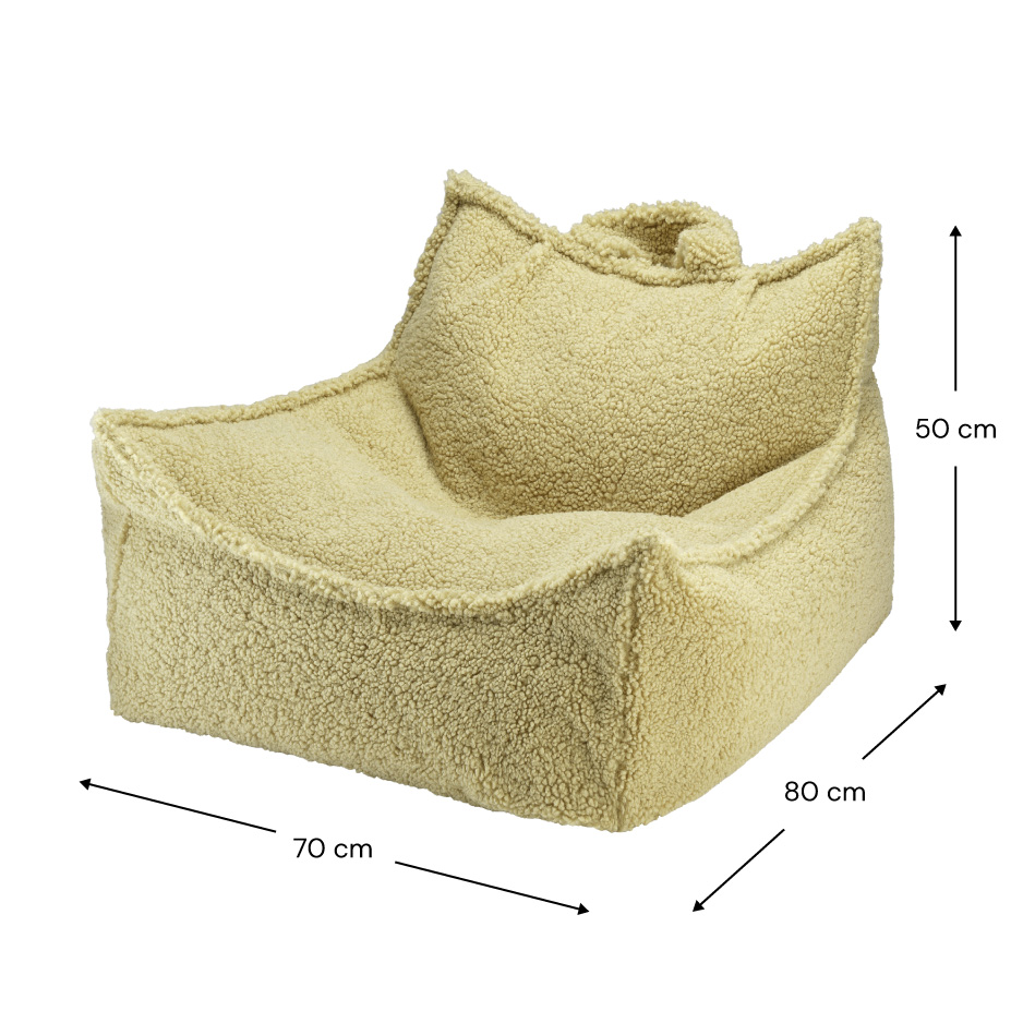 Sitzsack Sessel Teddy Matcha