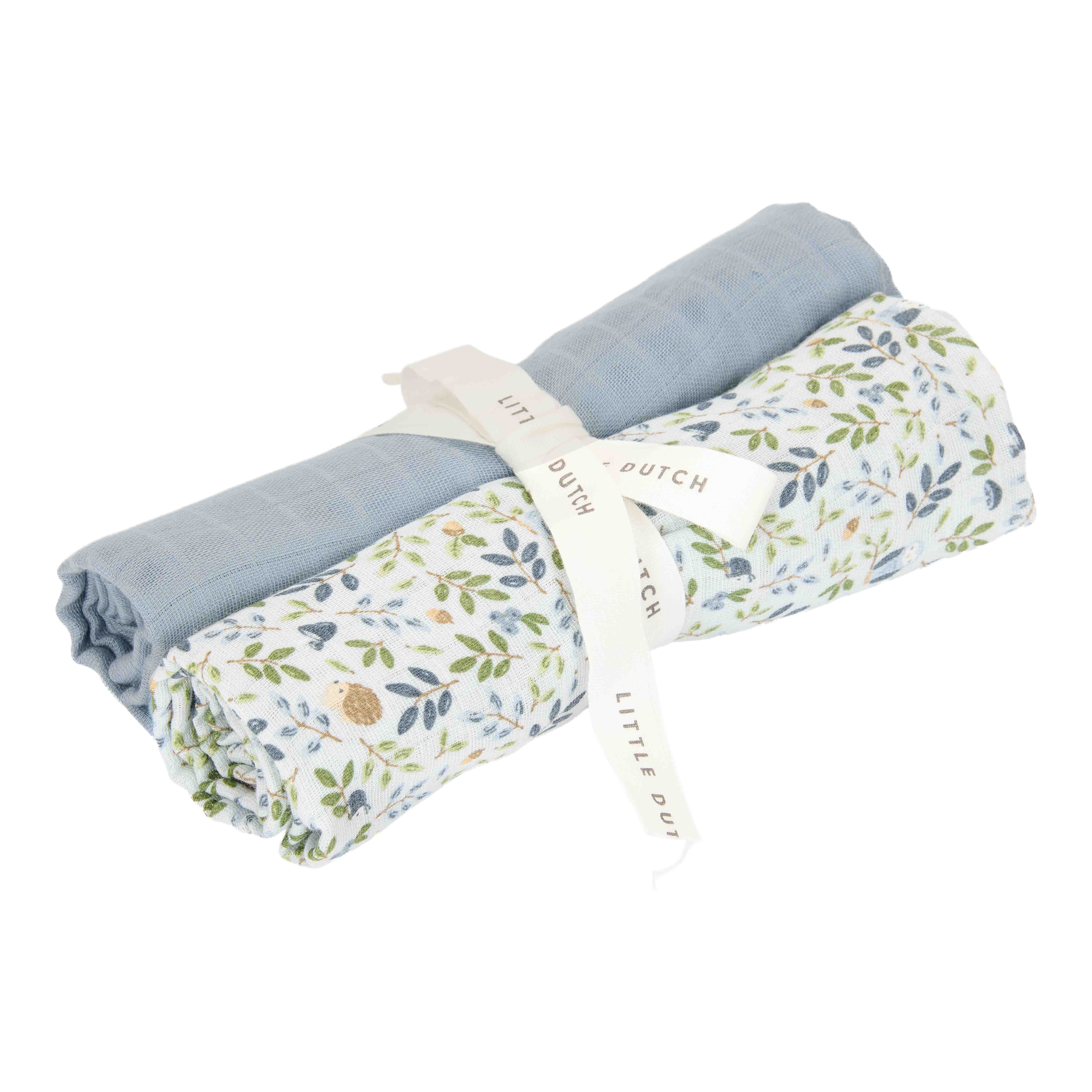 Mulltuch Swaddle Forest Aventure & Denim Blue 70x70