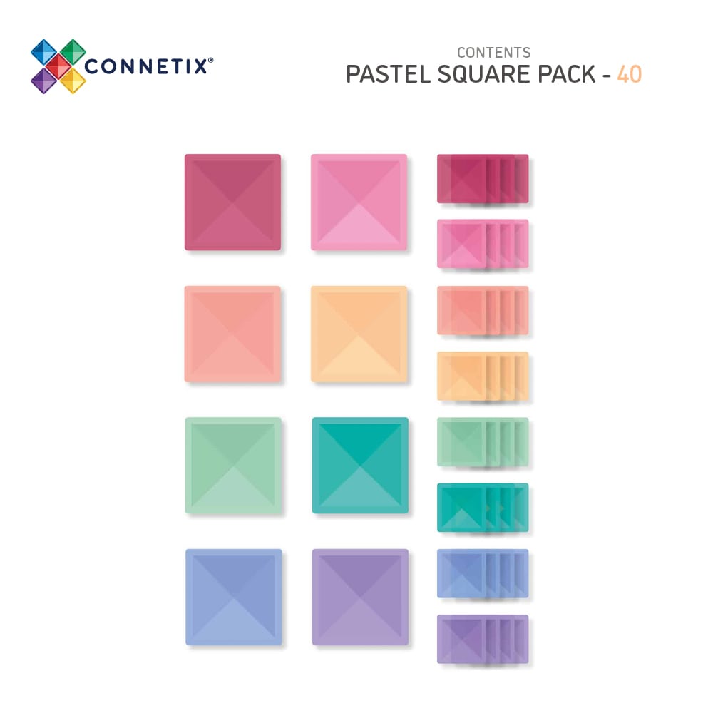 Magnetbausteine Pastel Square Pack 40tlg.