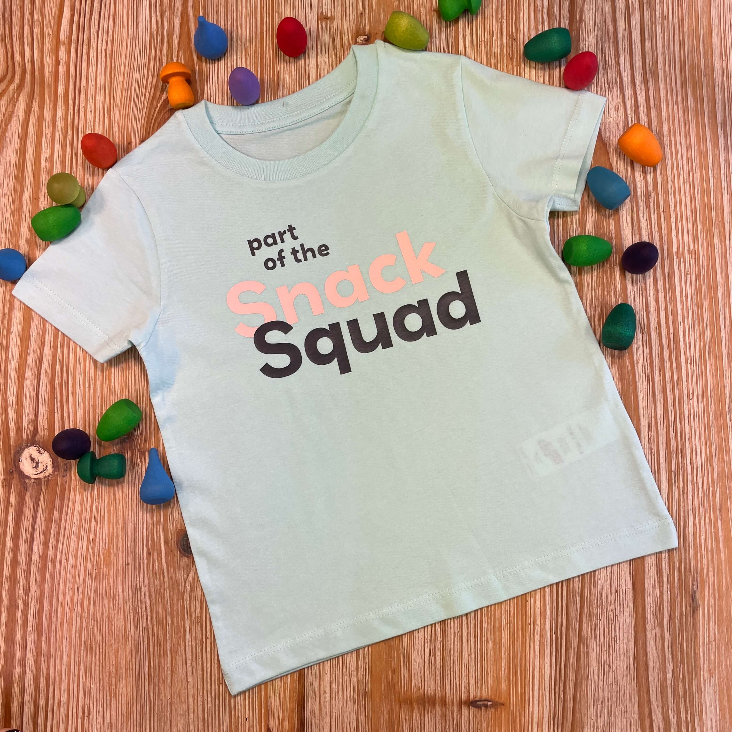 Shirt "Snack Squad" Grün/Rosa