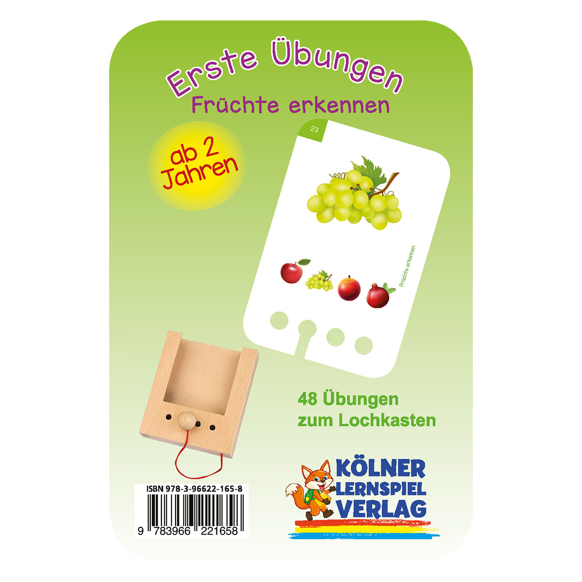 Lochkasten Kartensatz 2+ Früchte erkennen