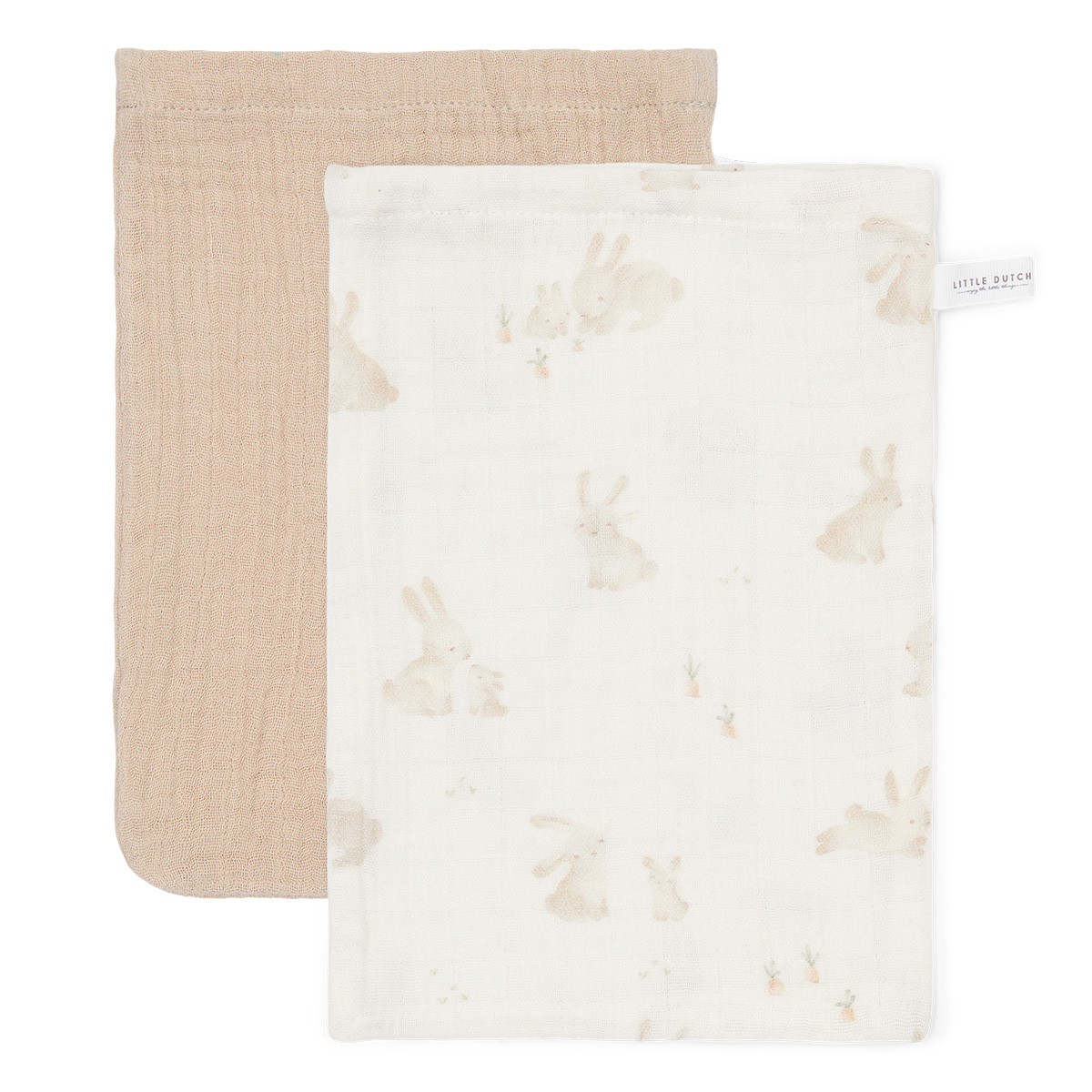 Waschlappen Set Musselin Baby Bunny / Beige