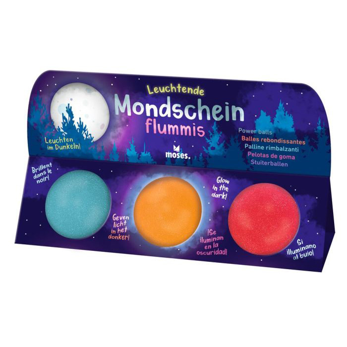 Leuchtende Mondschein-Flummis (3er Set)